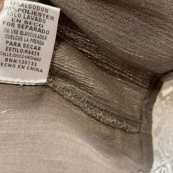 KORI AMERICA/ WOMEN'S BOHEMIAN CROCHET & FRINGE KIMONO JACKET, OLIVE SIZE S/M - Picture 6 of 6